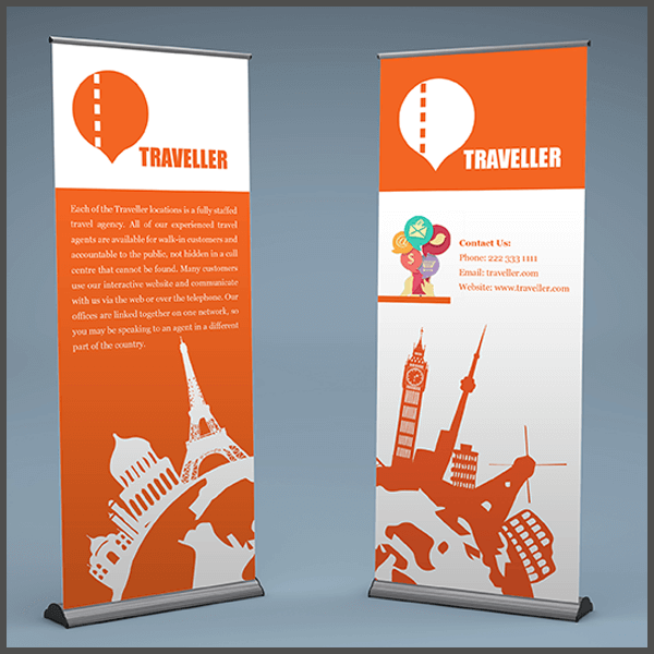 pull up event banner signs designed by rochester ny media company
